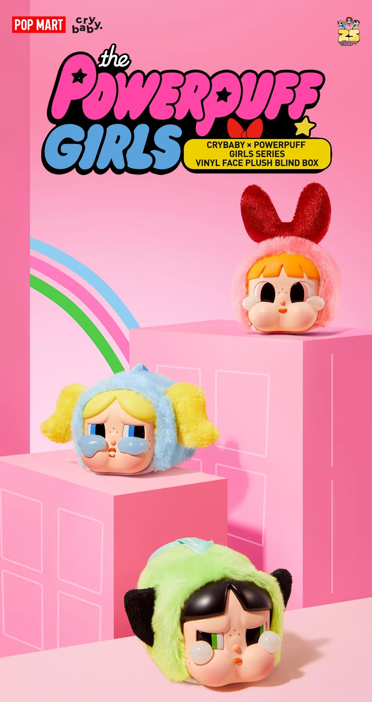 POP MART CRYBABY × Powerpuff Girls Series Vinyl Face Plush Blind Box