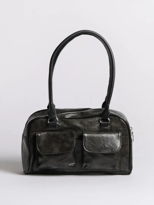 Sleek distressed leather carry